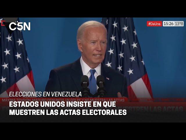 ESTADOS UNIDOS exigió que se publiquen las ACTAS ELECTORALES en VENEZUELA