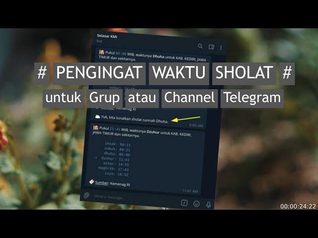 12 Bot Telegram untuk Reminder Sholat atau Waktu Imsyak v2