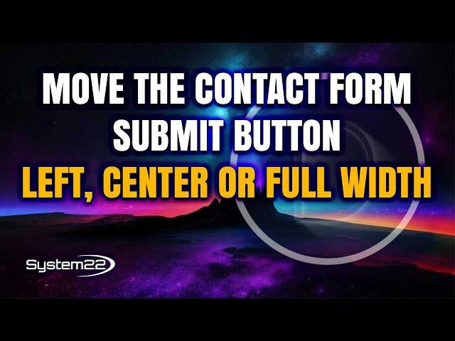 Divi Theme Move The Contact Form Submit Button To Left, Center Or Full Width