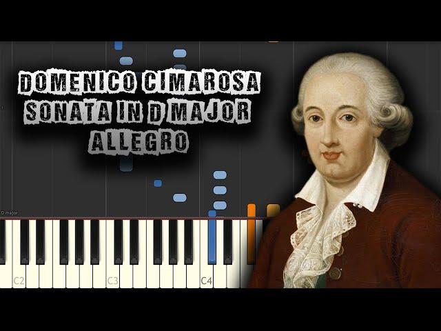 Domenico Cimarosa - Sonata in D Major Allegro - [Piano Tutorial] (Download MIDI + PDF Scores)