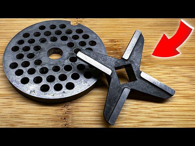 Other Methods DO NOT WORK! The knife WILL CUT! The best way to sharpen a meat grinder knife