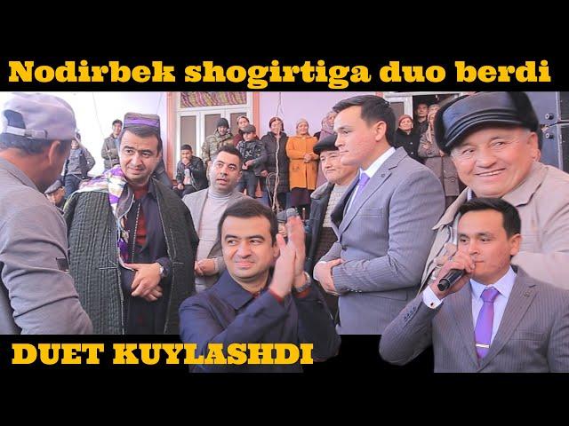 Nodirbek Xolboyev shogirtini duo qildi | Birgalikda duet kuylashdi | Wedding in Uzb | Samo media