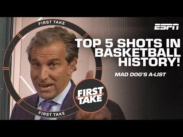 Mad Dog’s A-List: Top 5️⃣ shots in basketball history | First Take