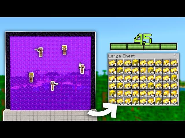 The BEST AFK Gold XP Farm Minecraft Bedrock 1.21 (MCPE/Xbox/PS4/Nintendo Switch/Windows10)