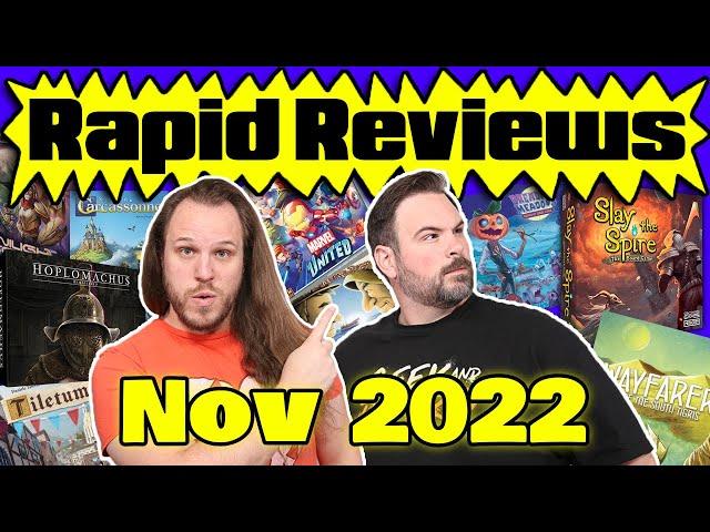 26  Board Game Reviews! | Rapid Reviews November 2022