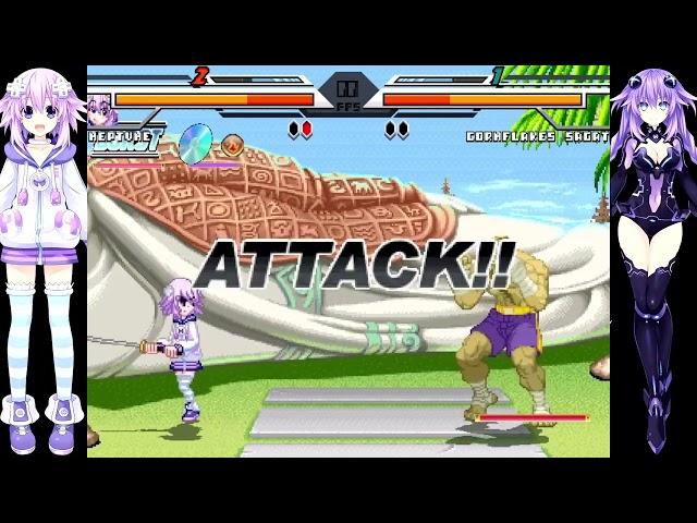 NICK54222 MUGEN: Neptune (me) VS Cornflakes Sagat