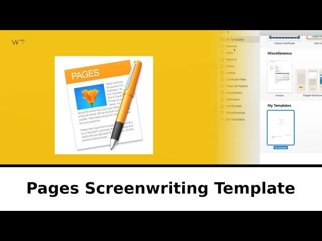 Free Screenwriting Template for Pages (MAC)