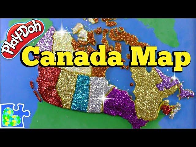 Map of CANADA for Kids: Part 1 -- Learn the Canadian Provinces with a Play-Doh Puzzle!