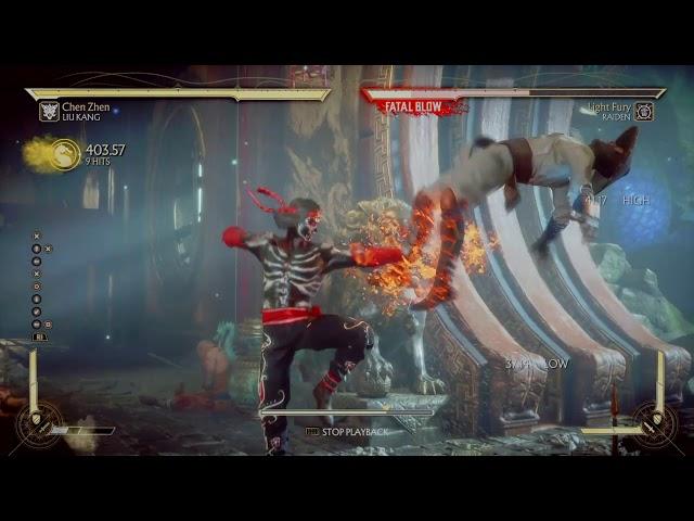 Mortal Kombat 11 Liu Kang Low Fireball Corner Combo/ Ninjakilla Combo