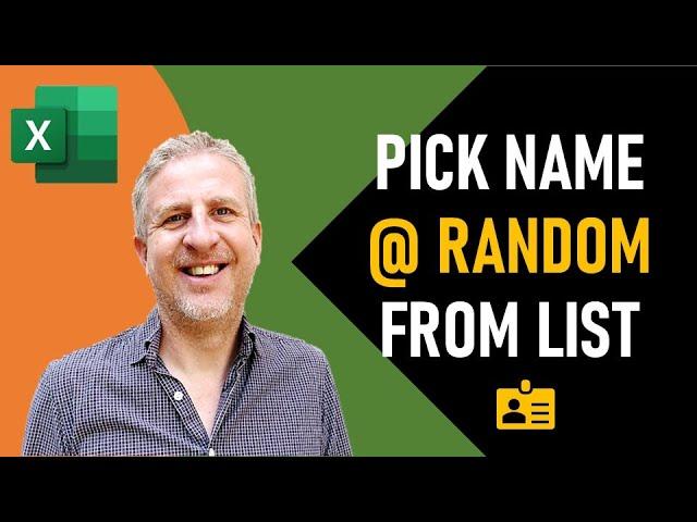 Pick a Name or Names at Random from an Excel List