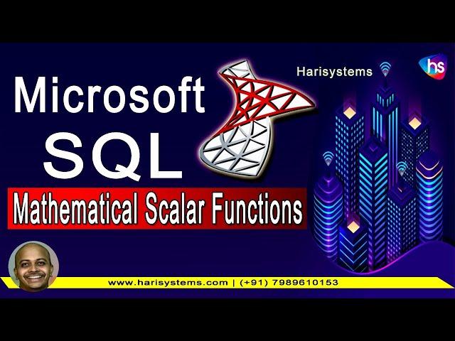 Scalar Functions in SQL | SQL tutorial for beginners | Sekharmetla | Harisystems