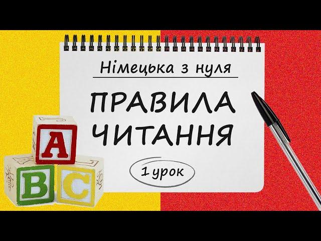 Німецька з нуля, 1 урок. АЛФАВІТ. Правила Читання і Вимови у німецькій мові