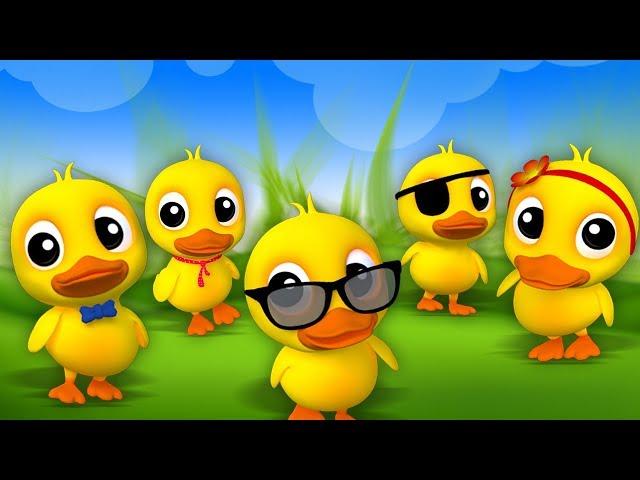 Cinco pequenos patos | rimas em português | musica infantil | Five Little Ducks | Farmees Português