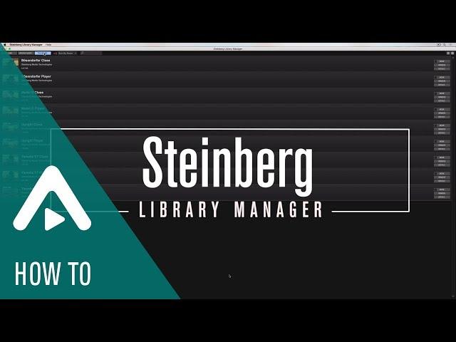 How to Use The Steinberg Library Manager | Sound Content & Accessories