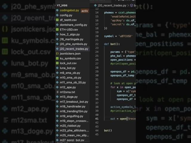 making a json file #futures #algorithmictradingpython #crypto #quantitativedeveloper #tradingintern