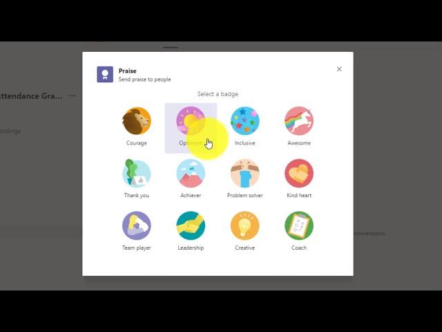 Digital Praise in Microsoft Teams