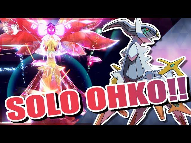 THIS ARCEUS BUILD SOLOS 7 Star DELPHOX Tera Raids IN ONLY 1 SHOT!! (Solo OHKO Build Guide)