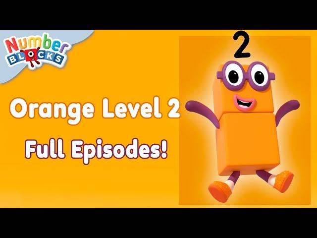 All of the Numberblock Orange Level 2 🟠 Full Episodes! | 12345 | Learn to Count | @Numberblocks