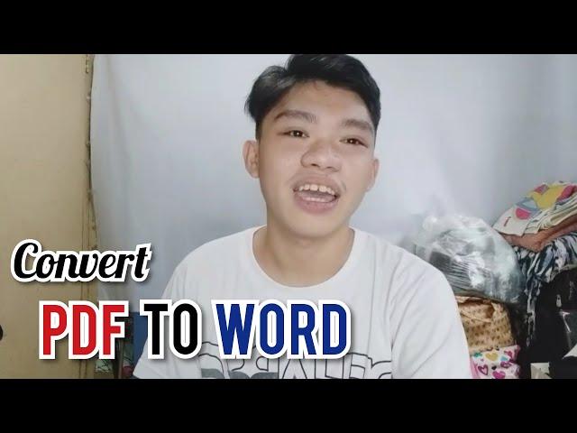 HOW TO CONVERT A PDF FILE TO A WORD FILE (DOCX) FOR FREE | PDF TO WORD CONVERTER | SIMPLE STEPS