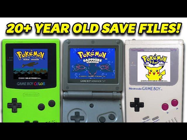 I reacted to ALL my old Pokemon game save files...