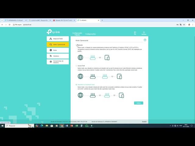 Configuração do roteador e repetidor de sinal wifi tp link TL-WR840N