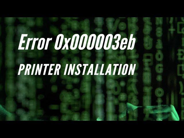 Error 0x000003eb solution