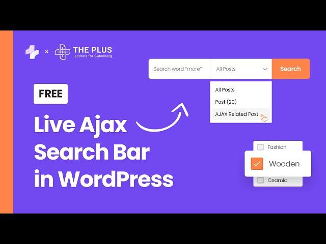 FREE Ajax Search Bar with Dropdown for WordPress (Gutenberg)