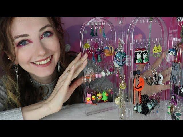 ASMR My Wacky and Weird Earring Collection