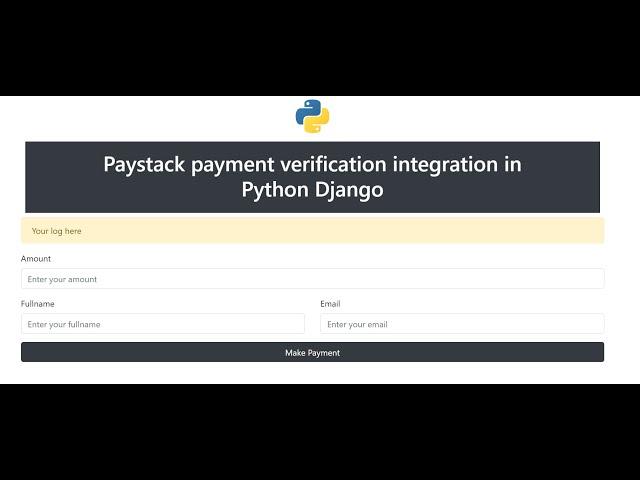 Paystack payment verification integration in Python Django