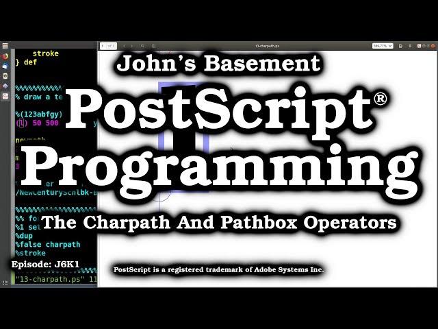 Postscript #12 Charpath & Pathbbox