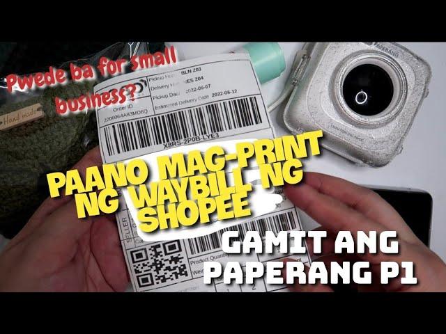 How to Print Shopee Waybill using Paperang P1