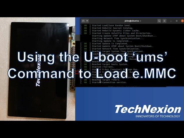 Using U-boot ums to load images on TechNexion hardware