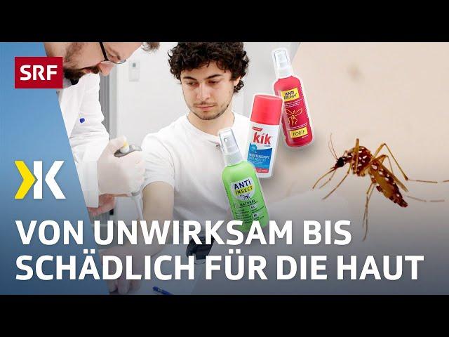 Anti-Mückensprays im Test: Wie wirksam sind Anti Brumm, Kik und Co.? | 2024 | Kassensturz | SRF