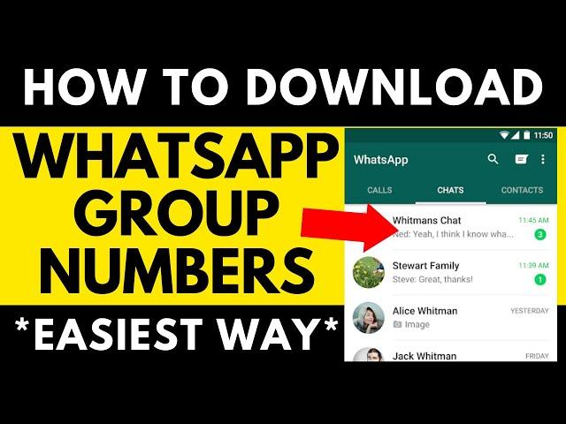  HOW TO DOWNLOAD ALL WHATSAPP GROUP CONTACTS - Copy, Save, & Export WhatsApp Group Numbers To Excel