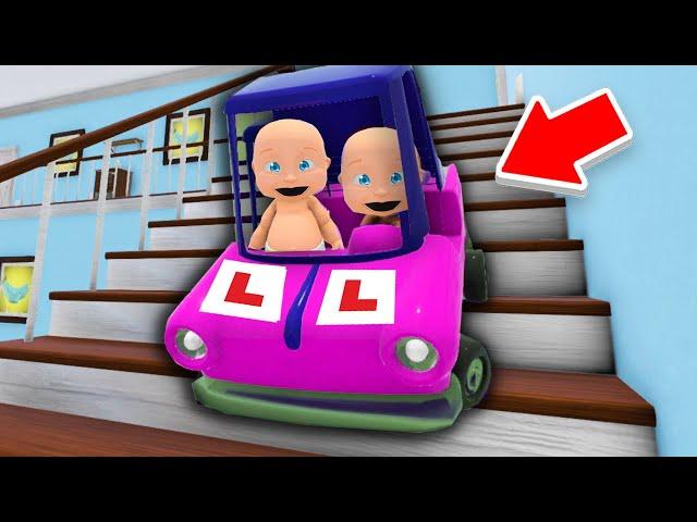 Baby Learns How to DRIVE A CAR... (Who's Your Daddy?)