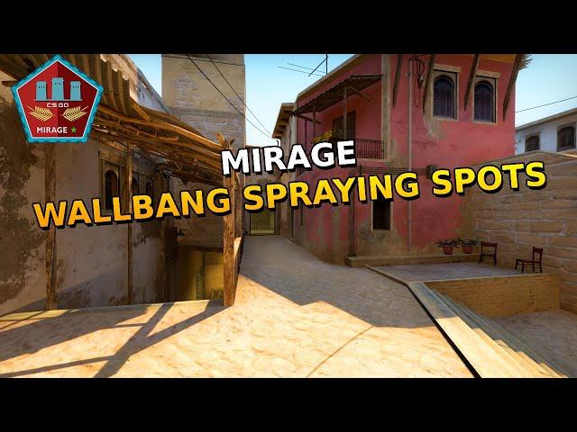 CSGO - Mirage Wallbangs (Spamming Spots)