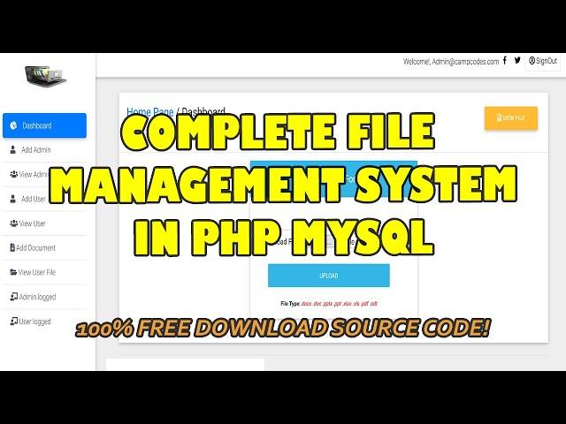 Complete File Management System in PHP MySQL | Free Source Code