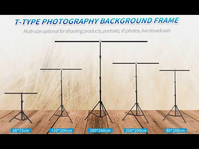 Selens T-Shape Backdrop Stand Background Support System with clamps