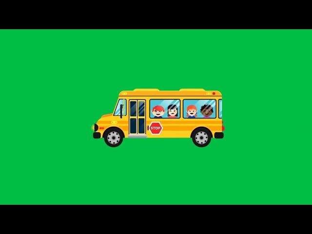 Moving School Bus Green Screen HD - Back to School