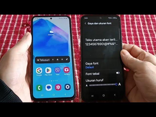 Cara ganti font samsung A55