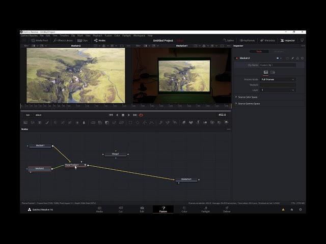 DaVinci Resolve 16 - How to Track Green Screen and Replace with Video