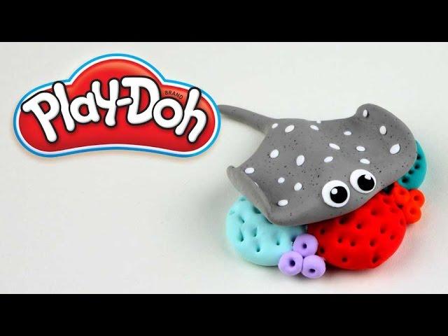 Play Doh How To Make Stingray On Corals Awesome 3D Figurine Creations 2016