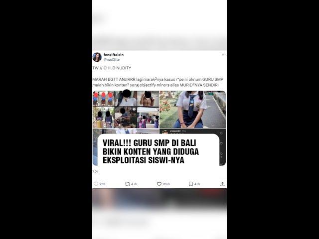 VIRAL!!! Guru SMP di Bali Bikin Konten yang Diduga Eksploitasi Siswi-nya