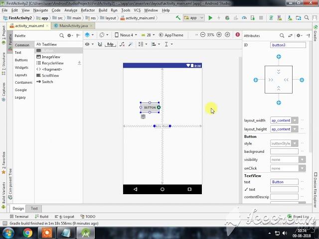 Hardcoded and constraint layout errors in android studio(solved)