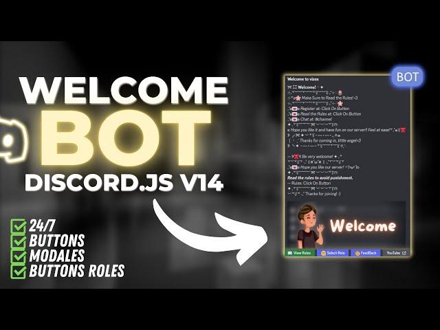 [NEW] How to make Discord Bot + Welcome System + 24/7 Online