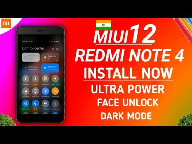 REDMI NOTE 4 MIUI 12 UPDATE | HOW TO INSTALL MIUI 12 ON REDMI NOTE 4 | REDMI NOTE 4 NEW UPDATE