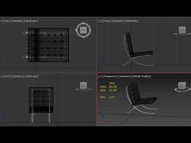 Tutorial 3dMax | Membuat Barcelona Chair