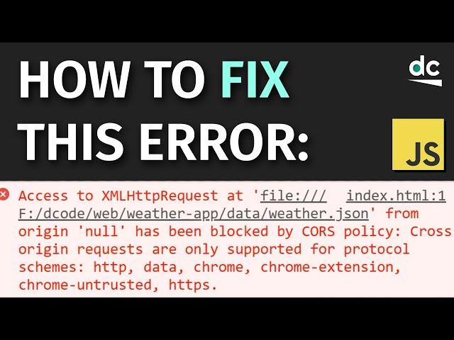 How To Fix: "null has been blocked by CORS policy" Error in JavaScript AJAX