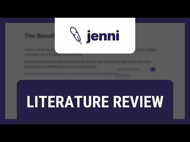 How to Use Jenni AI for Literature Review