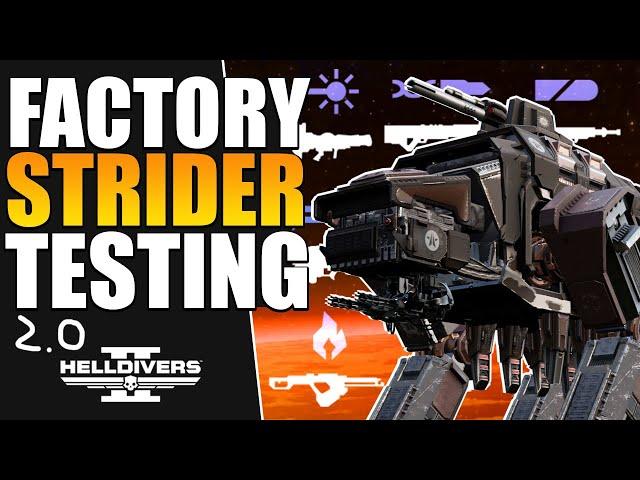 Helldivers 2 - Factory Strider vs Every Support Weapon